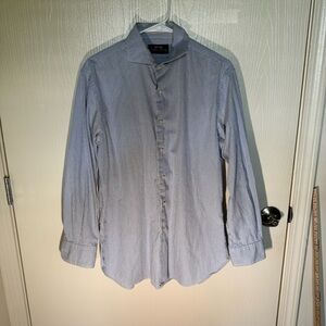 Carl Sterr Men’s Cotton New England Stripped Button Up Shirt Preppy Career Sz 16